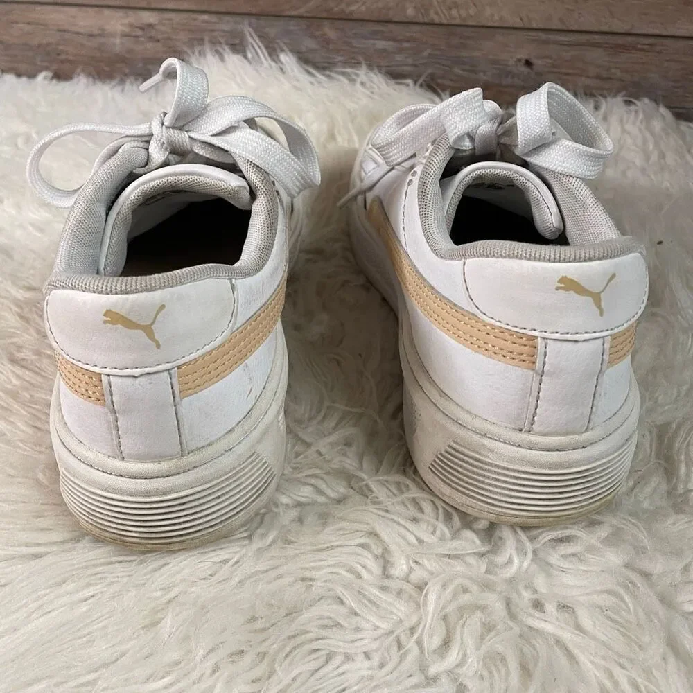 PUMA Smash Platform 3.0 Women’s Sneakers Style 390758-03 Peach White Size 7